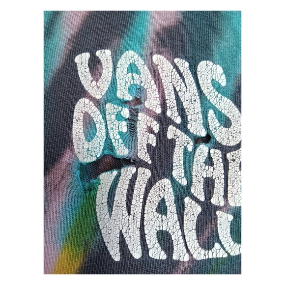 Vans Vintage Multicolor Short Sleeve Spiral Tyr Dye Tee. Lots Of Distressing - Picture 3 of 12